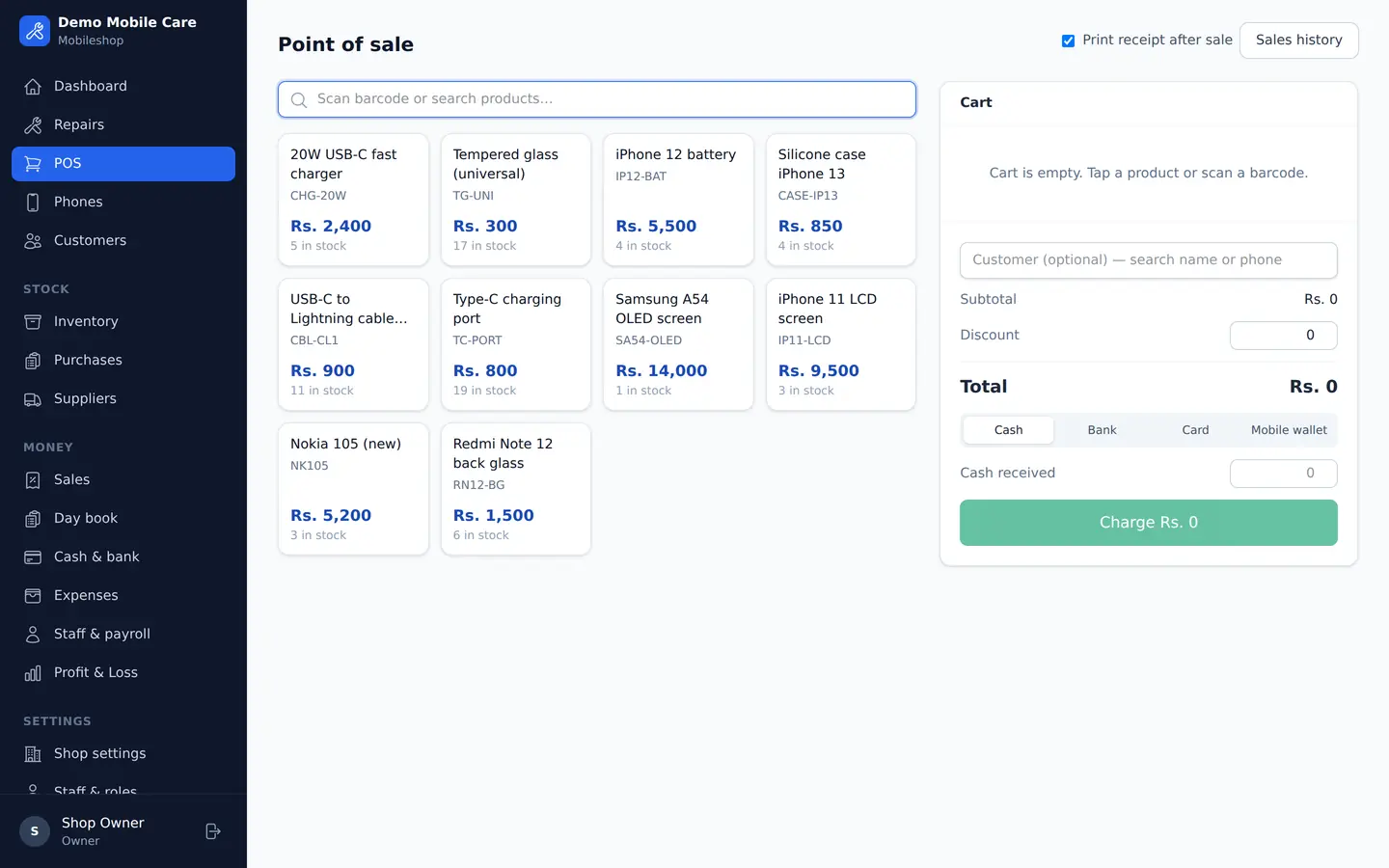 Point of sale — Mobwala